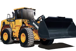 Among the new A Series wheel loader models that Hyundai Construction Equipment Americas introduces at CONEXPO-CON/AGG is the Hyundai HL960A, which the company is using to demonstrate a remote control application.