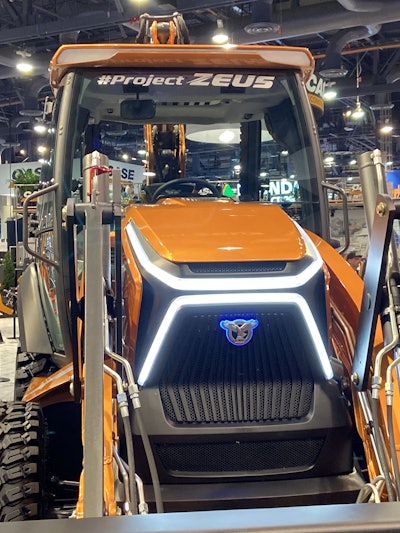 The Case 580 EV backhoe-loader offers power and performance equivalent to the company’s other models while providing considerably lower daily operating costs and producing zero emissions.