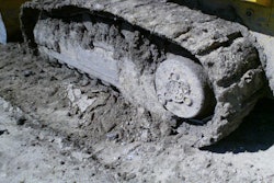 Clean the undercarriage at the end of the shift. This is what happens when mud is allowed to freeze and harden in the undercarraige.