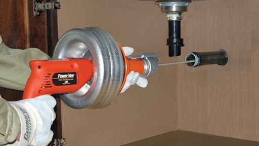 General Pipe Cleaners Power-Vee Drain Cleaner with Automatic Cable Feed