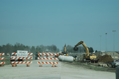 A quick drive around Waukee, IA, proved that contractors are still working on critical infrastructure projects.