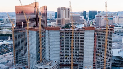 Three construction-industry workers at the $4.3 billion Resorts World Las Vegas hotel-casino project, and two at the $2 billion Allegiant Stadium have tested positive for COVID-19.