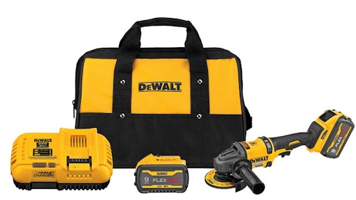 The Dewalt 60V MAX* FLEXVOLT® 4-1/2 – 6 IN. Grinder (DCG418).