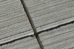 Concrete control joint.