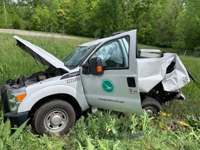 In Ohio, the Ohio DOT (ODOT) took to Facebook to plead with the public after they experienced their 12th work zone crash since February. A tractor-trailer crashed into the back of a moving ODOT truck that was towing an active lane change sign on US 30 west. The woman inside the pickup was injured and was taken to a Columbus hospital. The semi driver was uninjured.