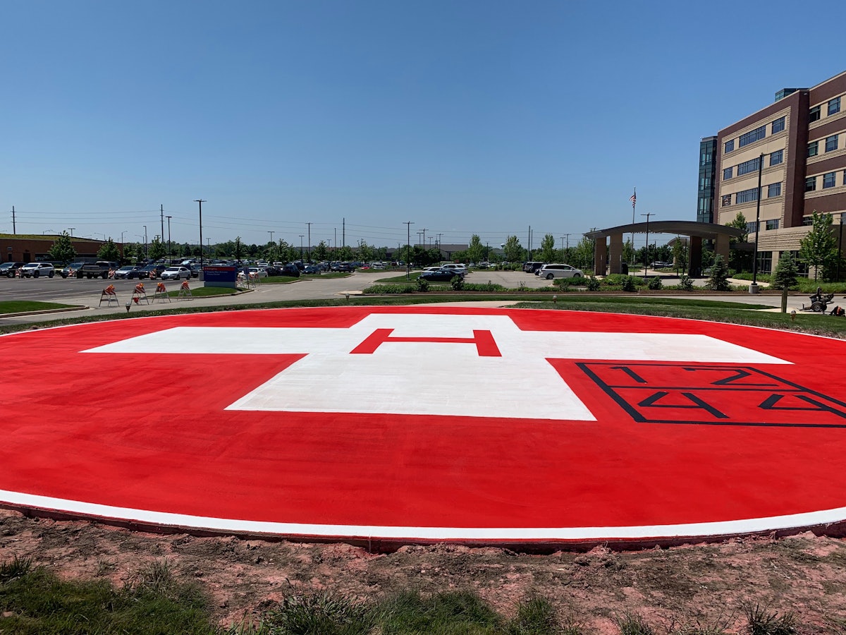 How to lay out and stripe a helicopter landing pad For Construction Pros