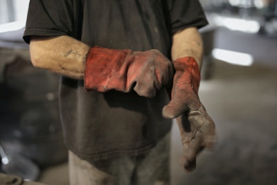 Anonymous Worker In Heavy Duty Gloves 3846440