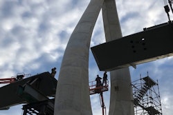 Ohio bridge's concrete keyhole tower is 169 ft tall.