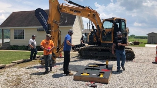 Electric board of Dirt Perfect's version of Operation will test an excavator operator's finesse.