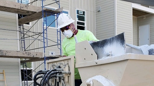 Multi-family residential projects create an ideal environment for contractors looking to break into or grow their business in high-flow material markets with gypsum floor underlayment, grouting, cellular concrete, plaster and stucco applications.