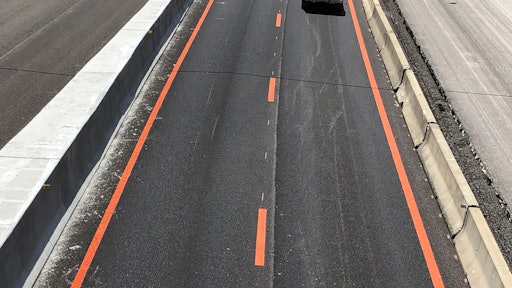 The orange markings were first installed in November 2019, with additional markings newly installed or upgraded in early 2020 and in the spring of 2020.
