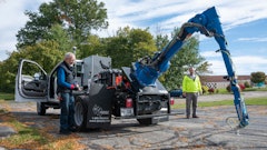 RoadPrintz Inc.'s robotic pavement marking machine can reportedly apply hot paint more quickly and more safely.