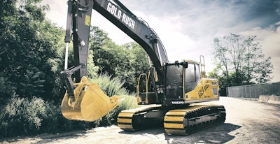 The proceeds from the auction of this one-of-a-kind Volvo excavator will benefit Building Homes for Heroes and Habitat for Humanity.