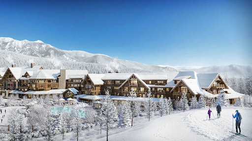 Artist's rendition of the Montage Residences Big Sky scheduled to open in 2021 in Montana's Spanish Peaks Mountain Club.