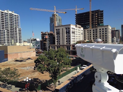 TrueLook offers a 20-megapixel camera system to construction companies across the U.S. and Canada. It is a DSLR camera that comes standard with live streaming video and security recording.