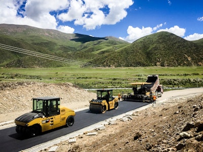Pneumatic rollers are typically used in an intermediate roller position in an asphalt paving train, and are well suited for obtaining compaction in the tender zone.