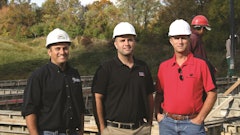 Bruce Neale, right, president and CEO of Modern Foundations, on site with his sons Mike Neale, middle, president of MFI Concrete, and Jason Neale, left, president of Stone Shooters, Inc.
