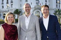 From left to right: Karin Nars, deputy president, Norty Turner, president of IPAF, and Karel Huijser, vice president