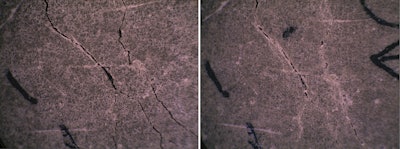An experiment at Purdue University shows concrete healing its own cracks within 28 days. The technology would allow concrete-paved bridges and highways to be equipped with materials that respond to potential damage.