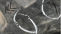 Shown is radial cracking in the upper sidewall due to under-inflation.