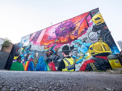 The completed mural.