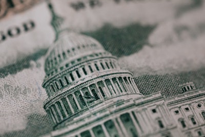 Image Of Old Building On American Banknote 4386157