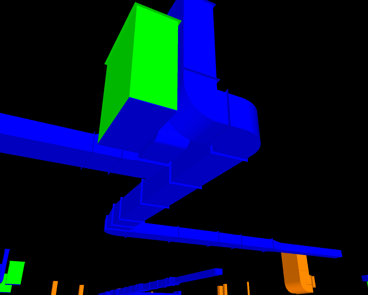 Finished BIM model drawn from 3D scan.