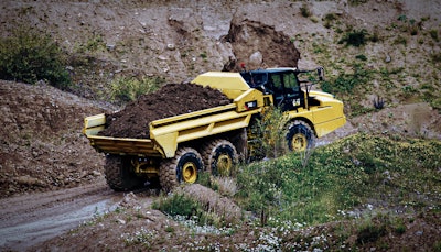 With an ejector truck, because you’re pushing material out the back of the truck, if you do happen to be in some wet and sticky material, you’ve eliminated your carryback.