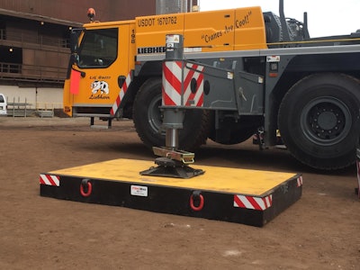 Following a FIT analysis, Connelly chose DICA’s FiberMax 8-ft. by 5-ft. by 10-in. crane pads based on load distribution performance and transportation savings.