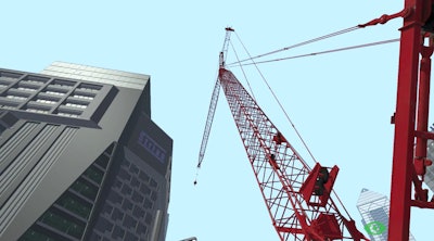 Engineering specifications and other information supplied by the crane manufacturer helped developers create a model of the crane, along with each of its individual components.