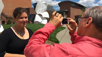 If you’re interviewing someone outside, have that person look toward the sun to prevent distracting shadows.