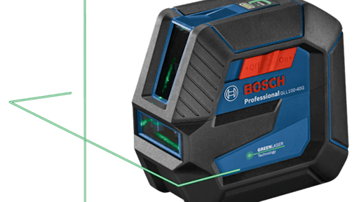 Bosch GLL100-40G Green-Beam Self-Leveling Cross-Line Laser.