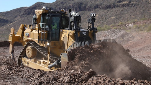 Cat D9 Dozer Pushing Dirt
