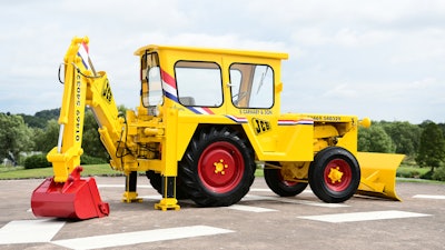 The fully restored 1964 JCB 1 backhoe.