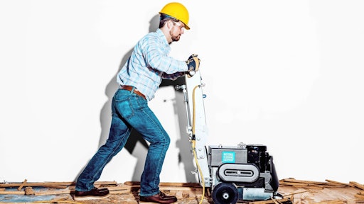 When removing wooden floors, contractors should use a scarifier equipped with a cutting blade to make cuts across the surface.