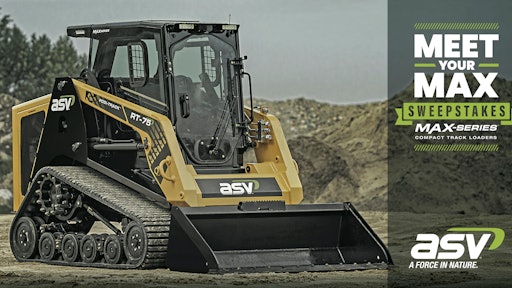 Asv Introduces Sweepstakes To Win One Year Max Series Lease For Construction Pros