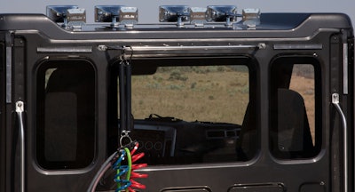 The optional three-piece rear window is 77 percent larger than the Western Star 4900.