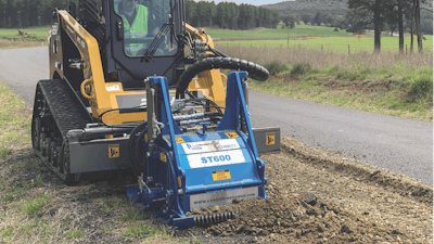 The ST600 mounted on an ASV RT-75 Posi-Track loader.