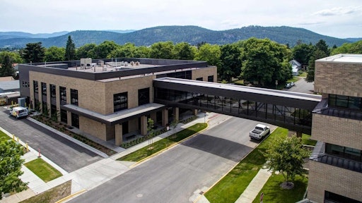Flathead County South Campus sky bridge in Montana