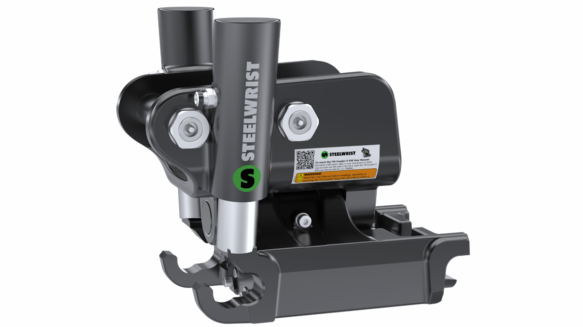 Steelwrist TCX Tilt Coupler and S30 Quick Coupler for Miniexcavators
