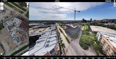 Images are gathered in AirMap’s JobSite app and organized on a timeline that allows you to easily find images from the same location at different times and toggle back and forth to compare them.