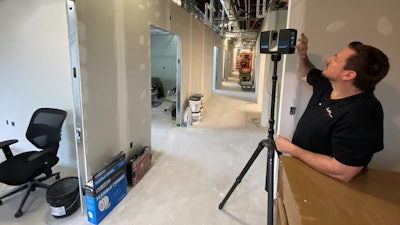 3D scanners spin in a 360-degree radius to analyze every tiny detail of the construction site.