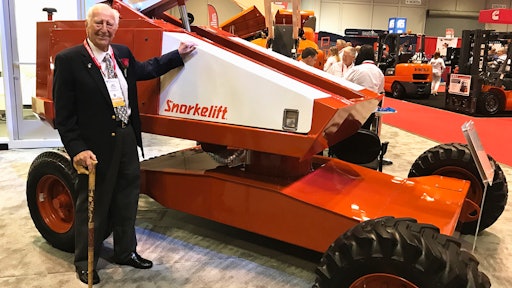 Art Moore With The Restored Snorkel Tb42 At The Rental Show 2017