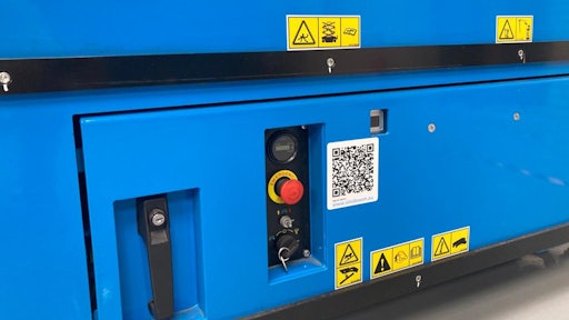 New QR code on Sinoboom's Scissor Lift.
