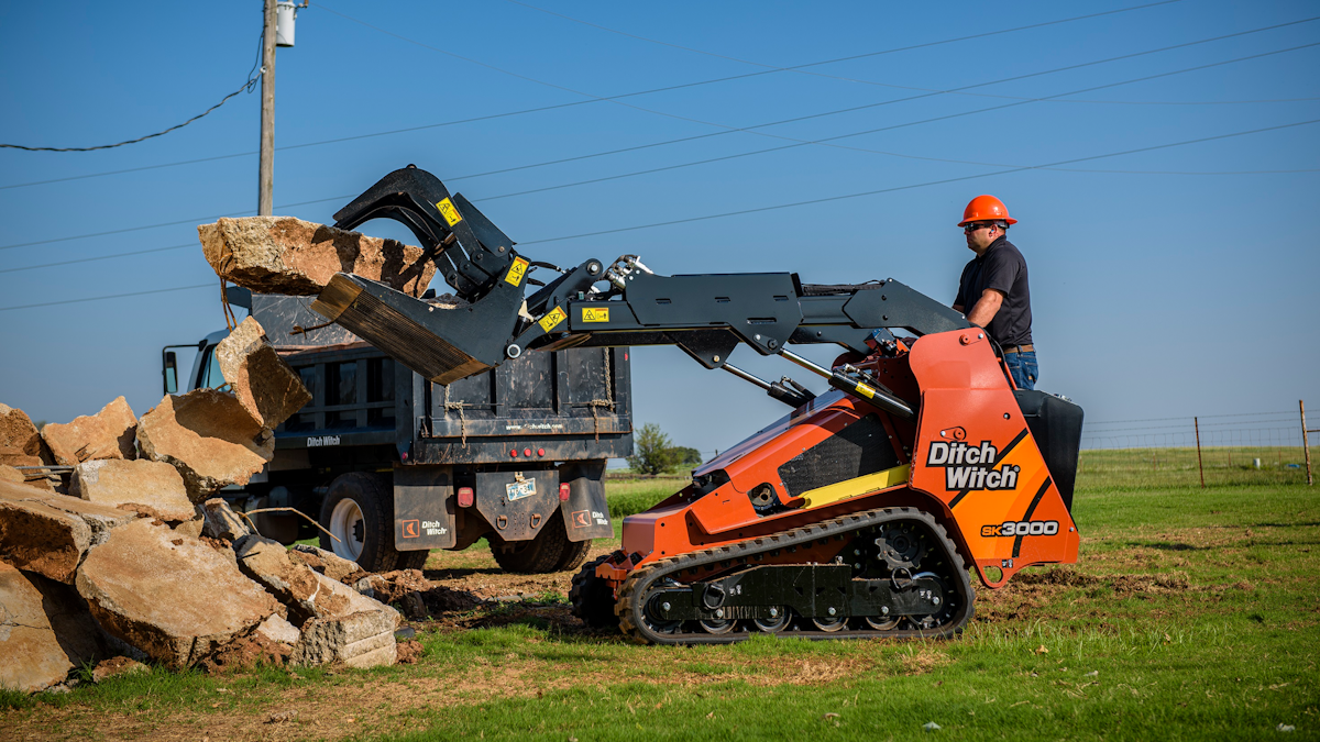 Ditch Witch SK3000 StandOn Skid Steer Conquers Heavy Duty Rental