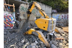 With the Brokk machine Jamba Construction demolished 1,200 cubic yards of concrete and lava, completing 60% of the overall demolition.