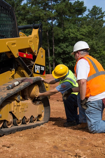 Daily cleaning and greasing of the undercarriage along with inspecting the track for damage and checking for proper tensioning will help to maximize life component.