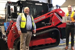Kevin Bitter from Leavitt Machinery is pictured here with the Manitou 2550RT Track Loader, a new product segment for Leavitt Machinery in 2020.