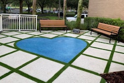 As a memorial to the frontline workers of COVID-19. The Ocoee Health-Center includes a plaque that reads as follows: 'This courtyard is dedicated to the frontline healthcare workers who went above and beyond during the 2020 COVID-19 pandemic. 'In appreciation for you extraordinary service, loyalty, and commitment to your profession and community.'' It then lists the companies and suppliers involved in the project and then a 'thank you.'