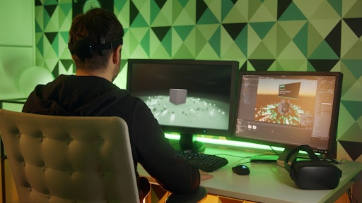 NextMind’s device is a small, lightweight wearable that captures electrical brain signals from the user’s visual cortex as it sits inside a cap or on a band on the back of the user’s head.